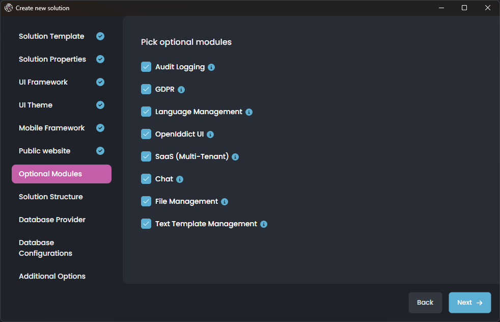 abp-studio-new-layered-solution-template-wizard-options