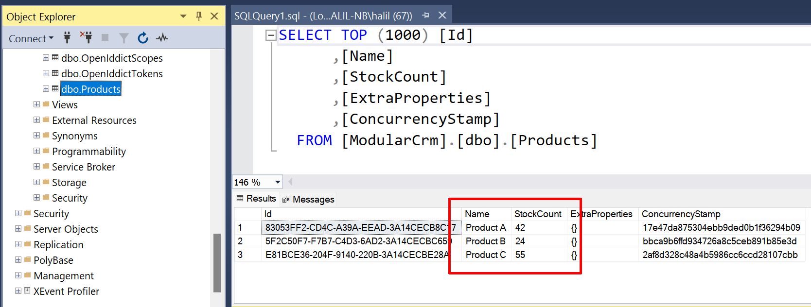 sql-server-products-database-table-filled