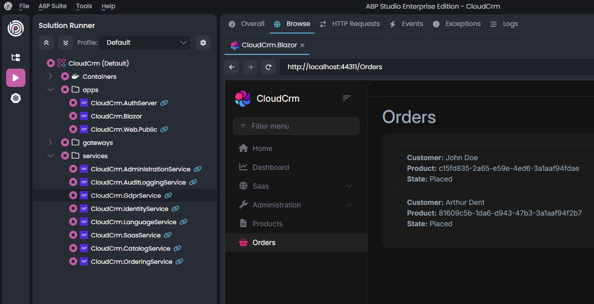 web-orders-page