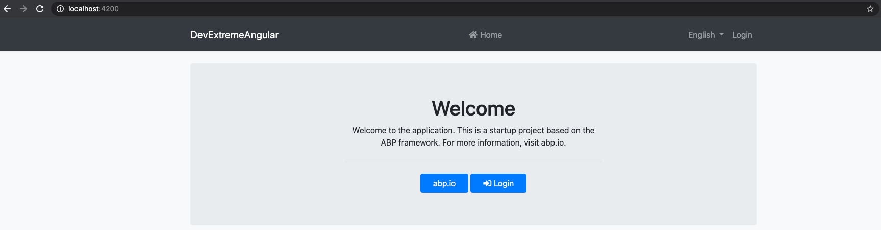 A screenshot showing localhost is running