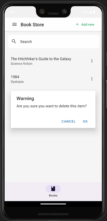Delete Book Alert
