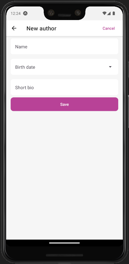 Author Create Page