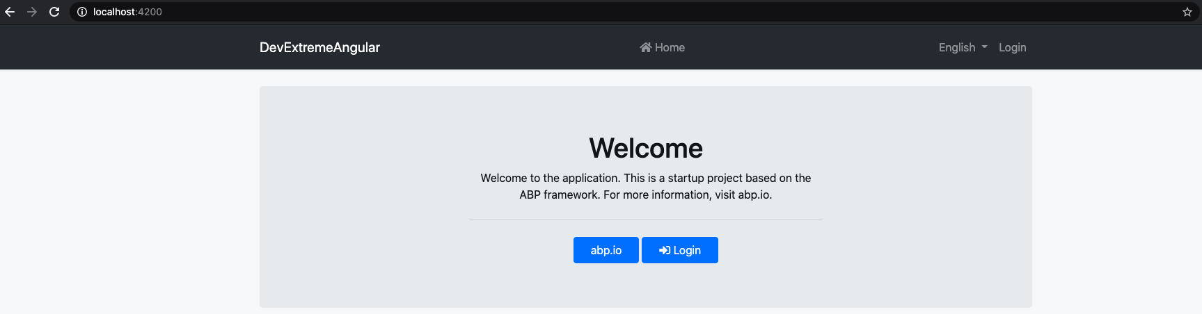 A screenshot showing localhost is running